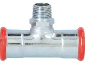 C-stahl Pressfitting M-Kontur T-Stück (AG) 18 -DN15(1/2') -18 mm