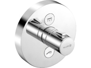 Up-thermostat Kludi Push, 2 Verbraucher, rund, chrom