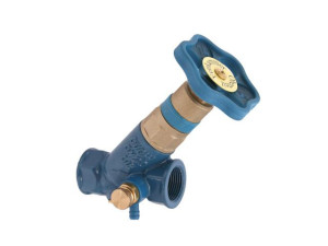 Kfr-ventil, Serie Blue-tec, mit Muffenanschluss, mit Entleerung, mit nicht steigender Spindel, DN25, Innengewinde 1"