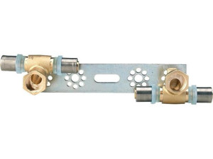 Pressfitting EVENES für MSVR Montageplatte mit 2 Fittings 16x2mm-1/2''-16x2mm