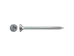 Fischer Spanplattenschraube FSPII 5,0x40, Senkkopf, blauverzinkt, Vollgewinde Kreuzschlitz PZ, 551205, VPE 500 Stück