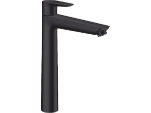 Hansgrohe Waschtischmischer 240 Talis E mit Ablaufgarnitur schwarz matt, Ausladung 183mm