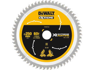 Kreissägeblatt DeWalt, DT99573 XR Extreme Runtime 60Z 250/30mm