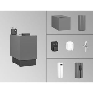 Viessmann Paket Vitoladens 300-C 19,3kW 2-stufig Vitotronic 200 KW6B mit Vitocell 300-H EHAA 200 L mit Divicon mit Mischer Z022558