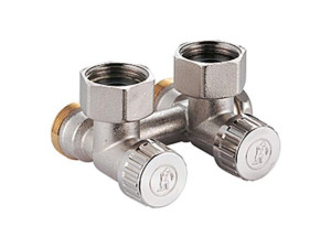 Giacomini R384X001 Anschlussverschraubung für Ventilkompaktheizkörper für Ein- und Zweirohranlagen Eckform 3/4"x18