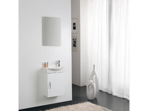 Gästebad-set Mini 42 Farbe: Weiß Hochglanz