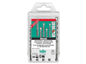 Hammerbohrer-set HELLER BIONIC PRO 5-teilig SDS-Plus d 10,12,14,16 und 20mm