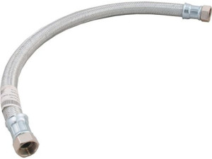 Wolf 2412020 Schlauch flexibel 640mm mitMetallumflecht und Überwurfmuttern 3/4'