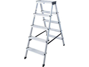 Stufen-doppel-leiter Arbeitshöhe 2,86 Standhöhe 0,86 Länge 1,18 2x5 Stufen