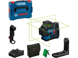 Akku-kreuzlinienlaser Bosch GLL 12V-100-33 CG 12 V mit 1x 2,0 Ah Akku und Ladegerät