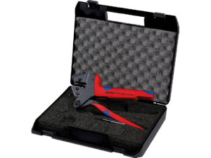 Crimp-systemzange KNIPEX für auswechselbare Crimpeinsätze mit Transportkoffer