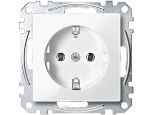 Schuko-steckdose Merten, System M, polarweiß 1 Stück MEG2300-0319