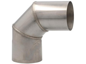 Edelstahl-winkel 90°, d102 mm