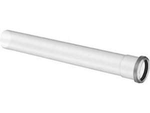 Buderus Abgasrohr, d 110 mm, 500 mm, Muffe und Dichtung, PP,7738112679