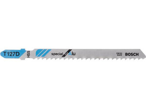 Stichsägeblätter BOSCH T127D Länge 100mm für gerade Schnitte in Aluminium, VPE 5 Stück