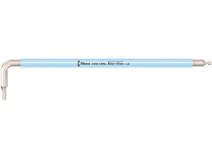 Winkelschlüssel Edelstahl 6-kant mit Kugelkopf, 10,0x224mm farblich gekennzeichnet