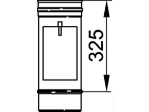 Viessmann 9564663 Vitoset Reinigungselement 210x140mm, einwandig, Unterdruck, Systemgröße 130mm
