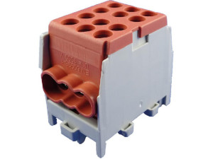 Hauptleitungs-abzweigklemme Farbe: braun, 2x Eingang 25mm² 4x Ausgang 16mm², 1-polig