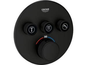 Up-thermostat Grohe Grohtherm SmartControl phantom black mit 3 Absperrventilen