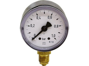 Manometer 0-1,6 bar, Durchmesser 40mm für G1/8 DN6 1/8" radial