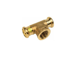 Sanha Gas-Pressfitting , T-Stück 22x3/4x22 Rotguss, Nr.11130g