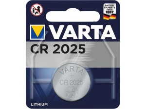 Varta Lithium Knopfzelle CR2025, 3,0Volt 1er Blister