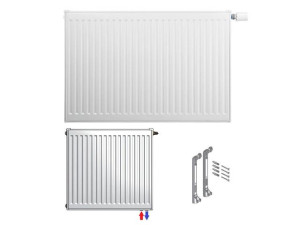 Buderus Heizkörper VC-Profil Typ 11 HxL 900x400, Rechtsausführung Logatrend Flachheizkörper, FEX, Stopfen