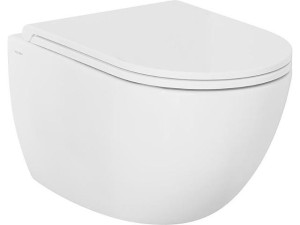 Wc-set Wand-Tiefspül-WC Elanda, spülrandlos, Keramik, Weiß, mit Softclose WC-Sitz, 355x340x515 mm