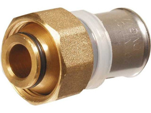 Pressfitting für MSVR Anschlusspressverschr. mit Eurokonus 18x2 - 3/4', Messing blank TH-Kontur