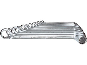 Doppel-ringschlüssel-satz tief gekröpft, 12-tlg. SW 6x7 - 30x32 (G)