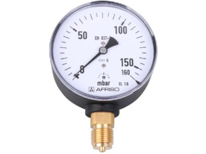Gasmanometer Stahlblech 0-160 mbar