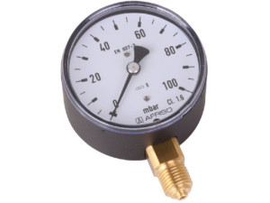 Gasmanometer Stahlblech 0-100 mbar 207103
