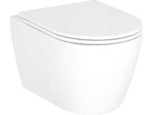 Wand-tiefspül-wc AIMERA Compact spülrandlos BxHxT: 355x330x485 mm Keramik weiß