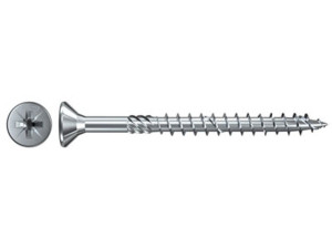 Fischer Spanplattenschrauben Power-Fast, 5,0x40, Senkkopf, blauverzinkt, Teilgewinde Kreuzschlitz PZ, 652203, VPE 200 Stück
