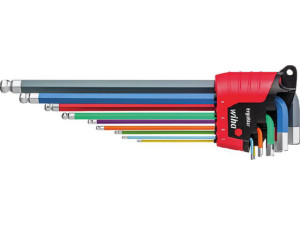 Stiftschlüssel-set Wiha® Sechskant-Kugelkopf, 10-teilig