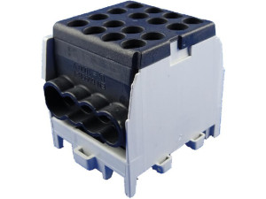 Hauptleitungs-abzweigklemme Farbe: schwarz, 2x Eingang 25mm² 6x Ausgang 16mm², 1-polig