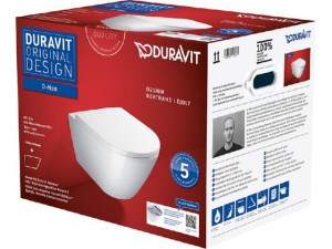 Wc-set Duravit D-Neo, Wand, Tiefspüler, spülrandlos, mit Softclose, weiß