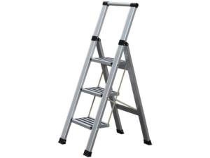 Stufen-stehleiter Step+Store 3-stufig mit Haltebügel