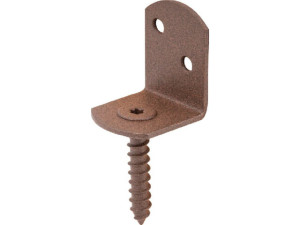 Flechtzaunhalter DURAVIS L-Form, Material: Stahl, blau verzinkt, Oberfläche: rostbraun