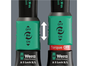Drehmomentschlüssel Wera Click-Torque Lock A 6R/L Antrieb 6,3mm (1/4") Sechskant