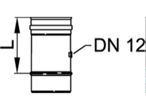 Viessmann 9564664 Vitoset Reinigungselement 210x140mm, einwandig, Unterdruck, Systemgröße 150mm