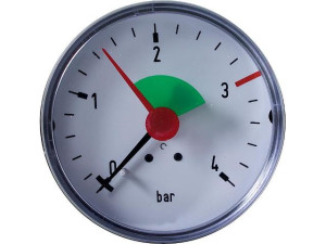 Heizungsmanometer 63 mm 3/8" - 2,5 bar - axial DN10 3/8" axial