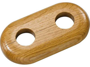 Holz-doppelrosette Typ Schwarzwald Eiche - 19mm