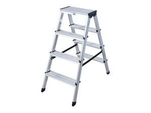 Stufen-doppel-leiter Arbeitshöhe 2,65 Standhöhe 0,65 Länge 0,95 2x4 Stufen