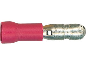 Rundstecker halbisoliert bis 1,5mm², 4,0mm Farbe rot, VPE 100 Stück