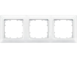 Rahmen 80-mm-Maß 3fach, 222mmx80mm titanweiß / 1 Stück