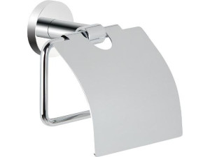 Wc-papierhalter Eldrid mit Deckel, Messing verchromt, inkl. Befestigung