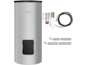 Buderus Logaplus ESU160 Edelstahl-Warmwasserspeicher Set mit Fühler flex. Anschlussleitungen A 7739622535