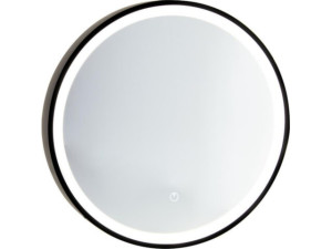 Led-spiegel Aulielva m. Touch-Schalter, m. schwarzem Rahmen, Front/ Hintergrundbeleuchtung, d 600mm