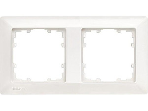 Rahmen 80-mm-Maß 2fach, 151mmx80mm elektroweiß / 1 Stück
